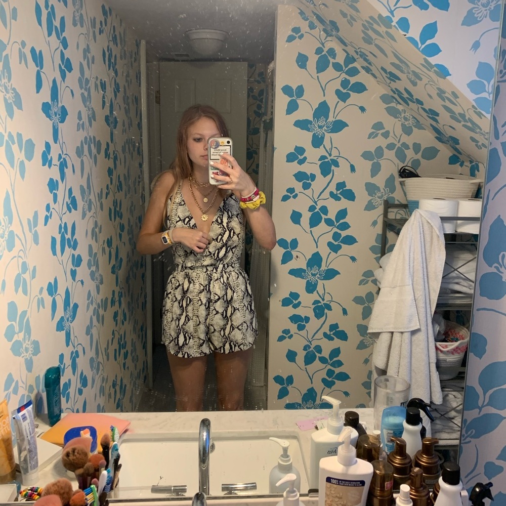Snakeskin romper